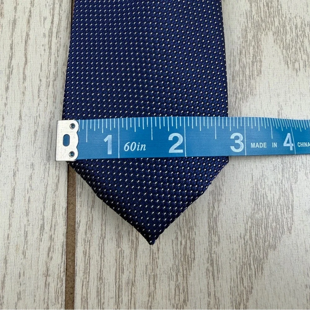 665 Alfani Men's Tie Sawyer Solid 410 Navy Blue $55 Polyester
